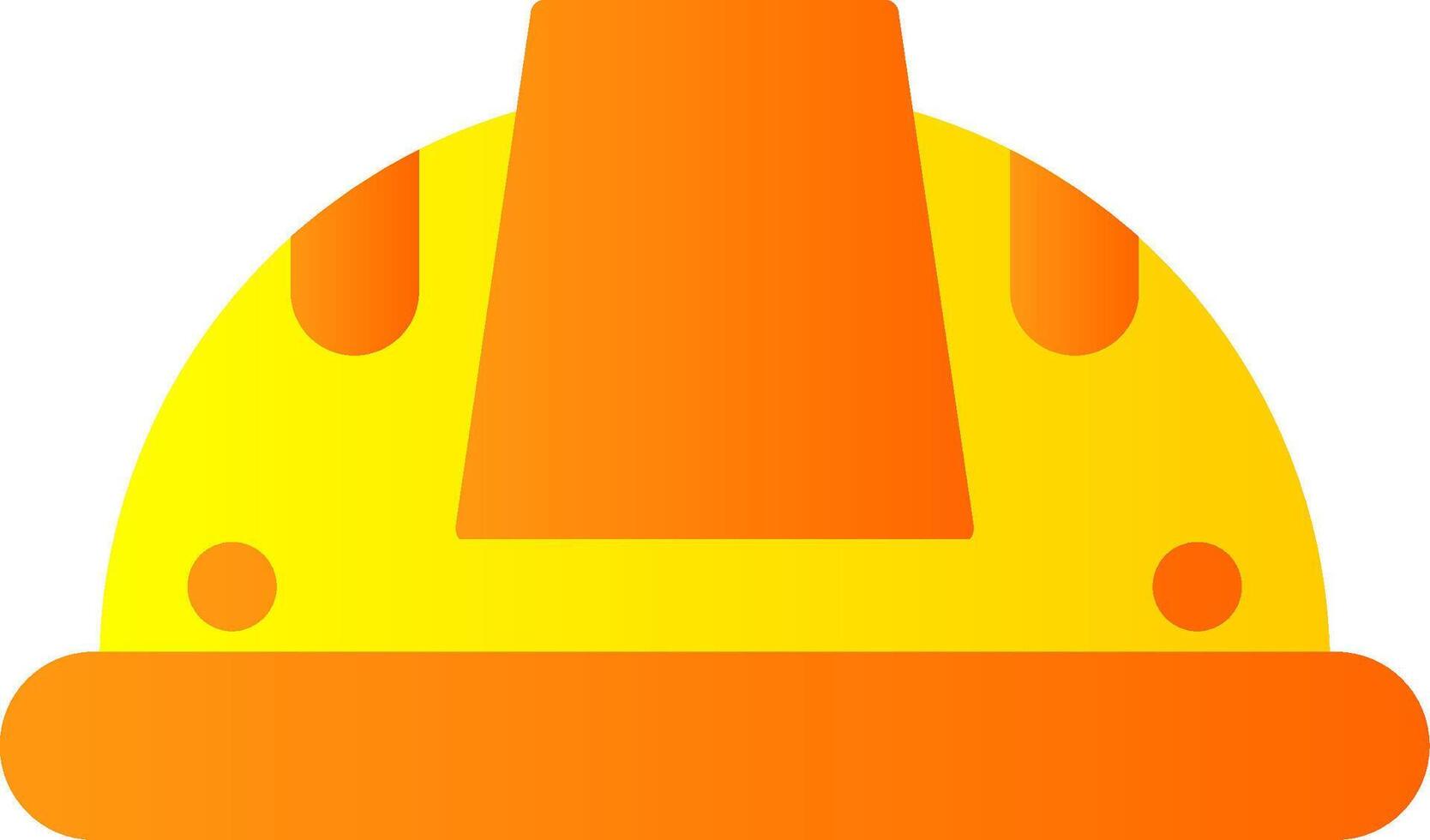 Construction Helmet Flat Gradient  Icon vector