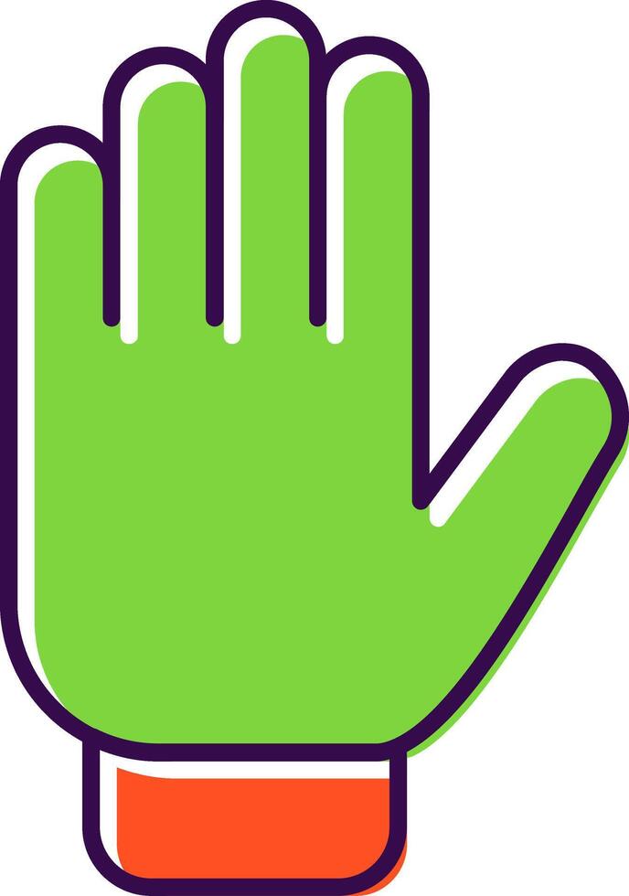 Gloves Filled  Icon vector