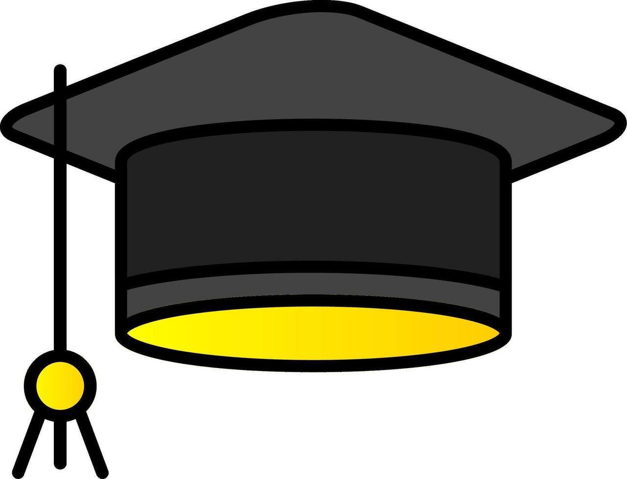 Mortarboard Line Filled Gradient  Icon vector