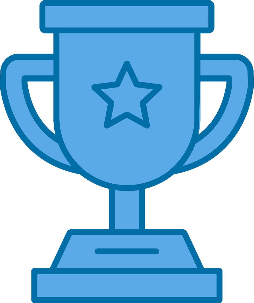 Trophy Filled Blue  Icon vector