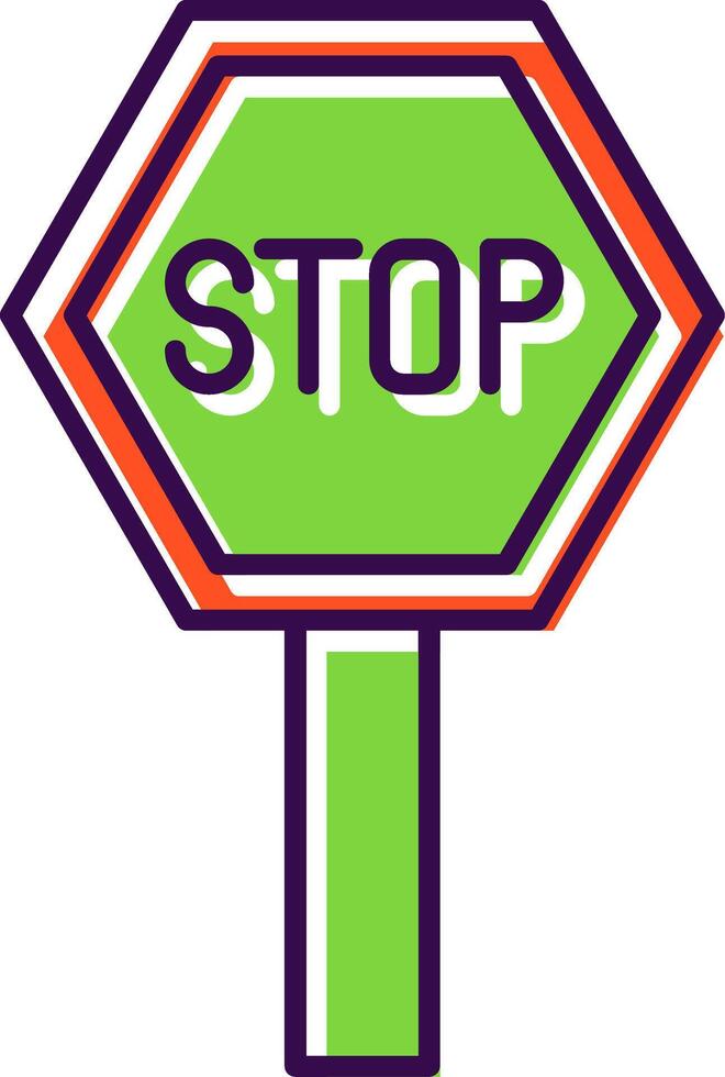 Pit Stop Filled  Icon vector