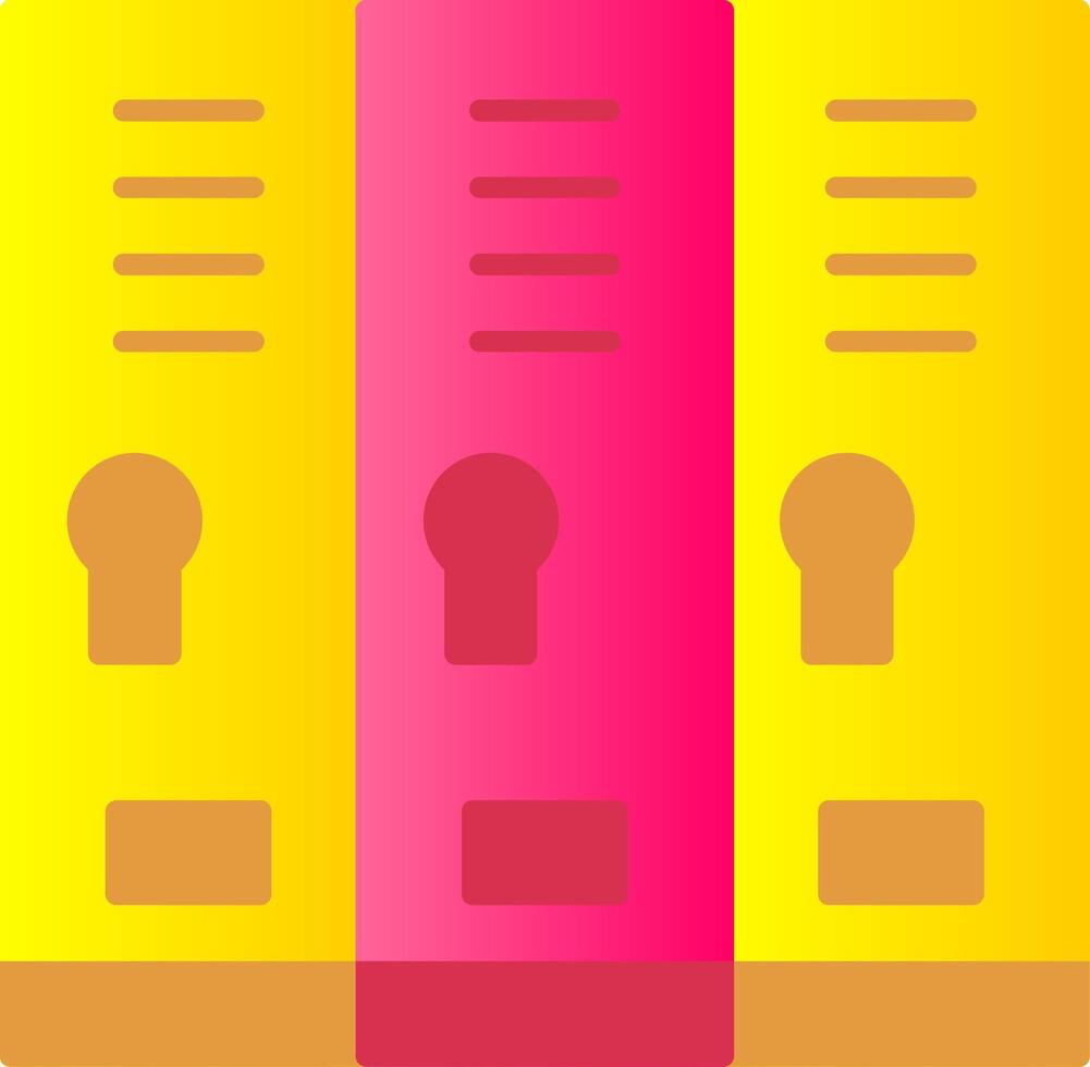 Locker Room Flat Gradient  Icon vector