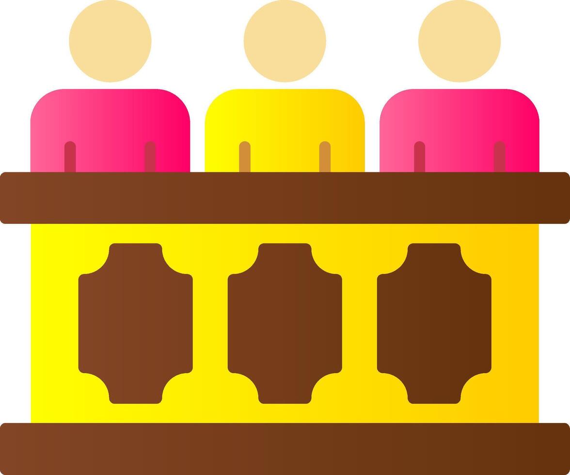 Panel of judges Flat Gradient  Icon vector