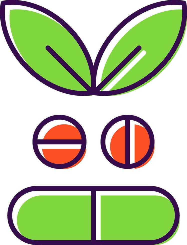 Vitamins Filled  Icon vector