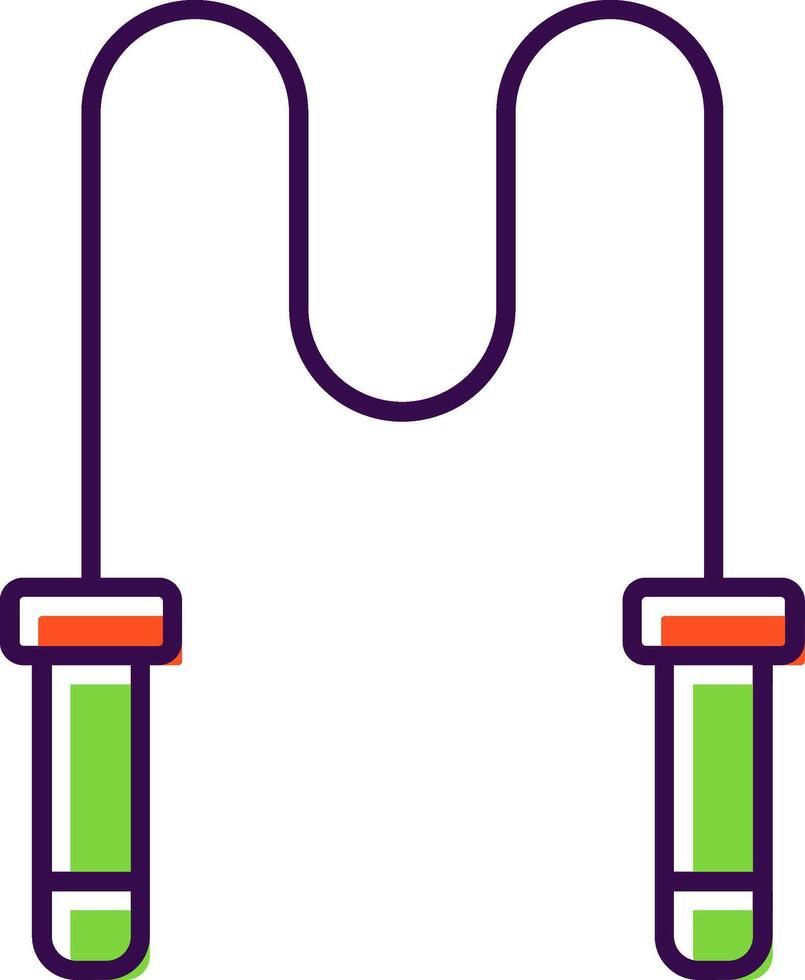 Skipping Rope Filled  Icon vector