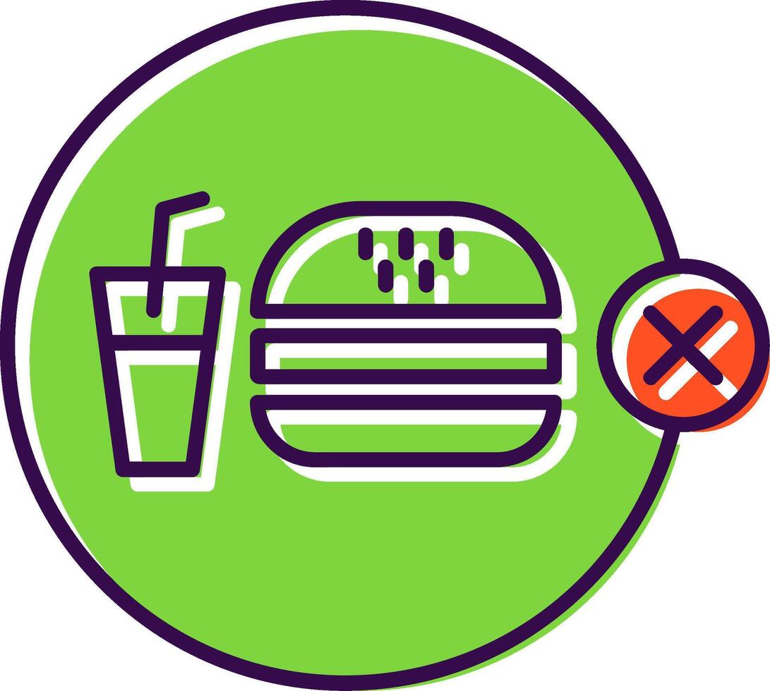 No Junk Food Filled  Icon vector