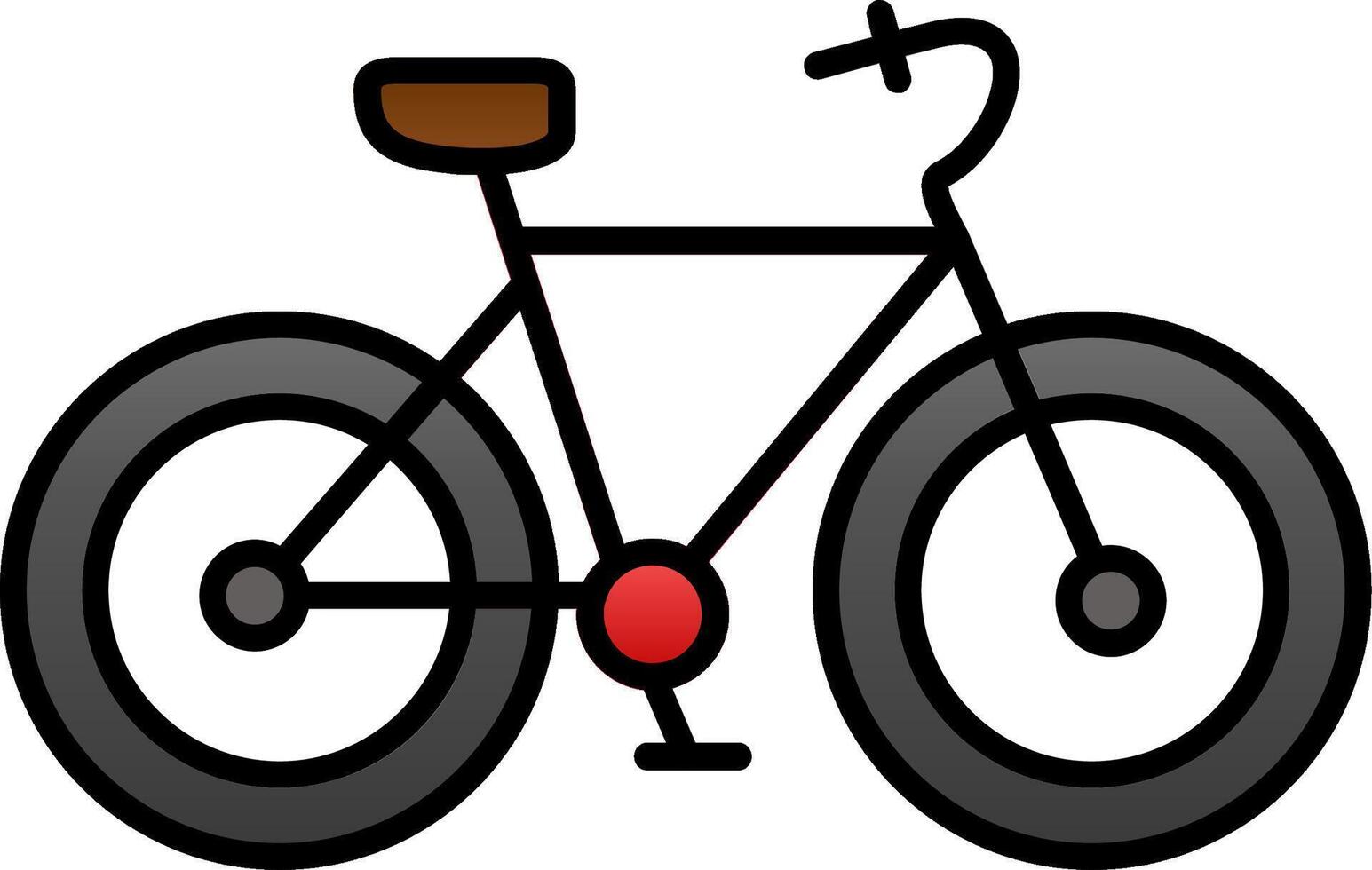 Bicycle Line Filled Gradient  Icon vector