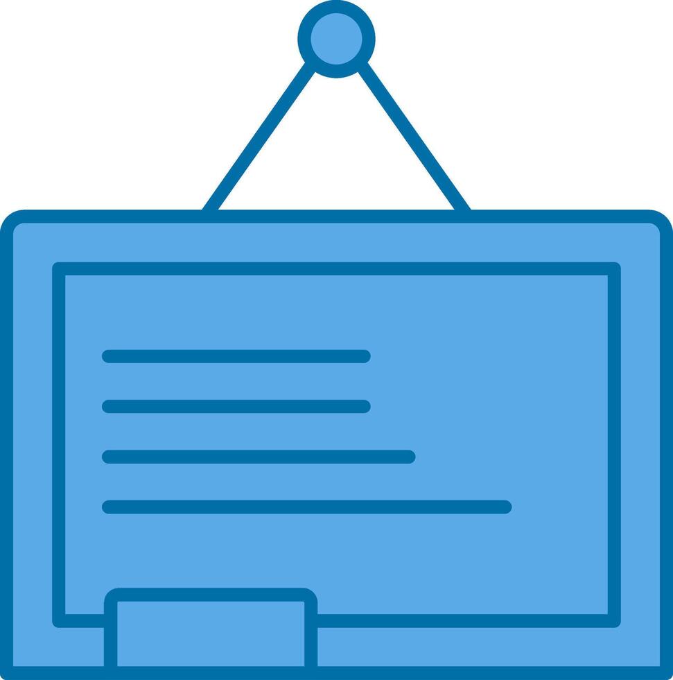 Blackboard Filled Blue  Icon vector