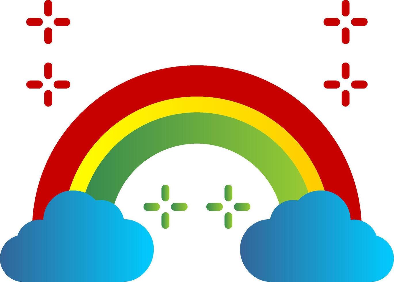 arco iris plano degradado icono vector