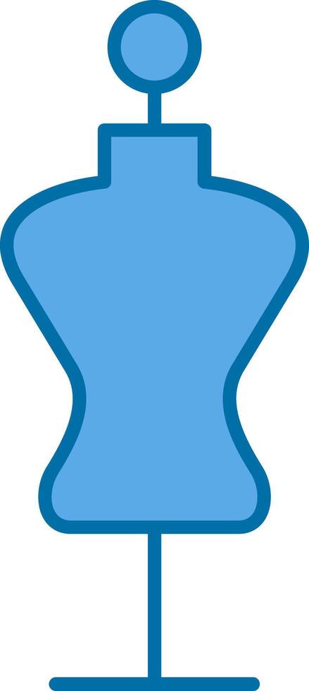 Mannequin Filled Blue  Icon vector