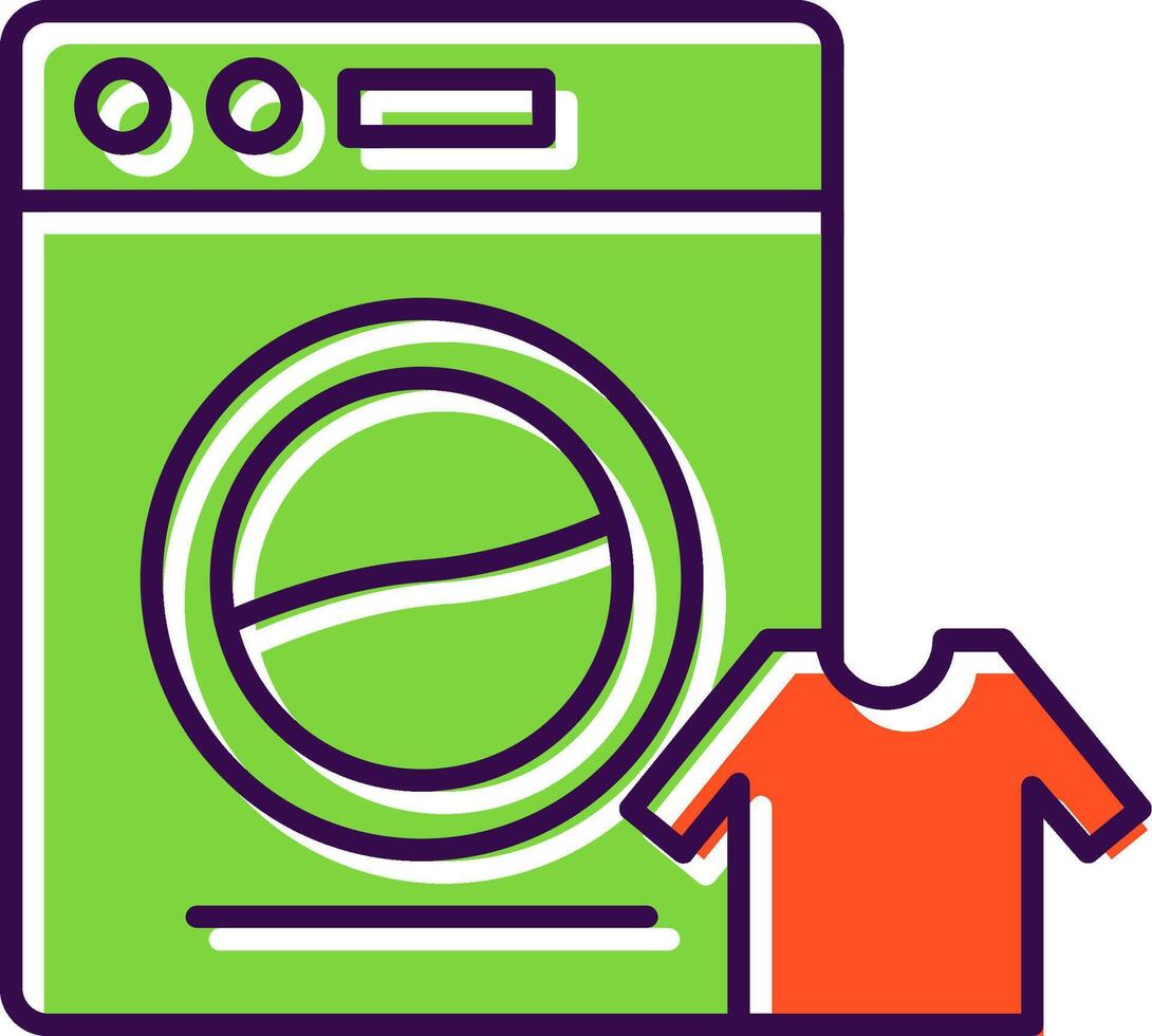 Laundry Filled  Icon vector