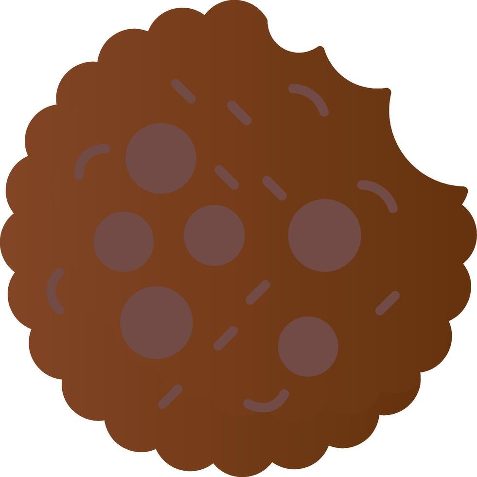 Galleta plano degradado icono vector