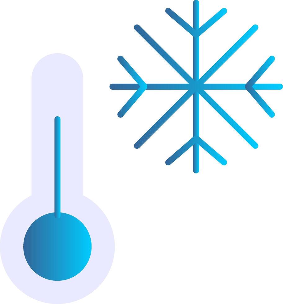 Cold Flat Gradient  Icon vector