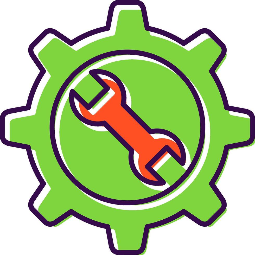 Maintenance Filled  Icon vector