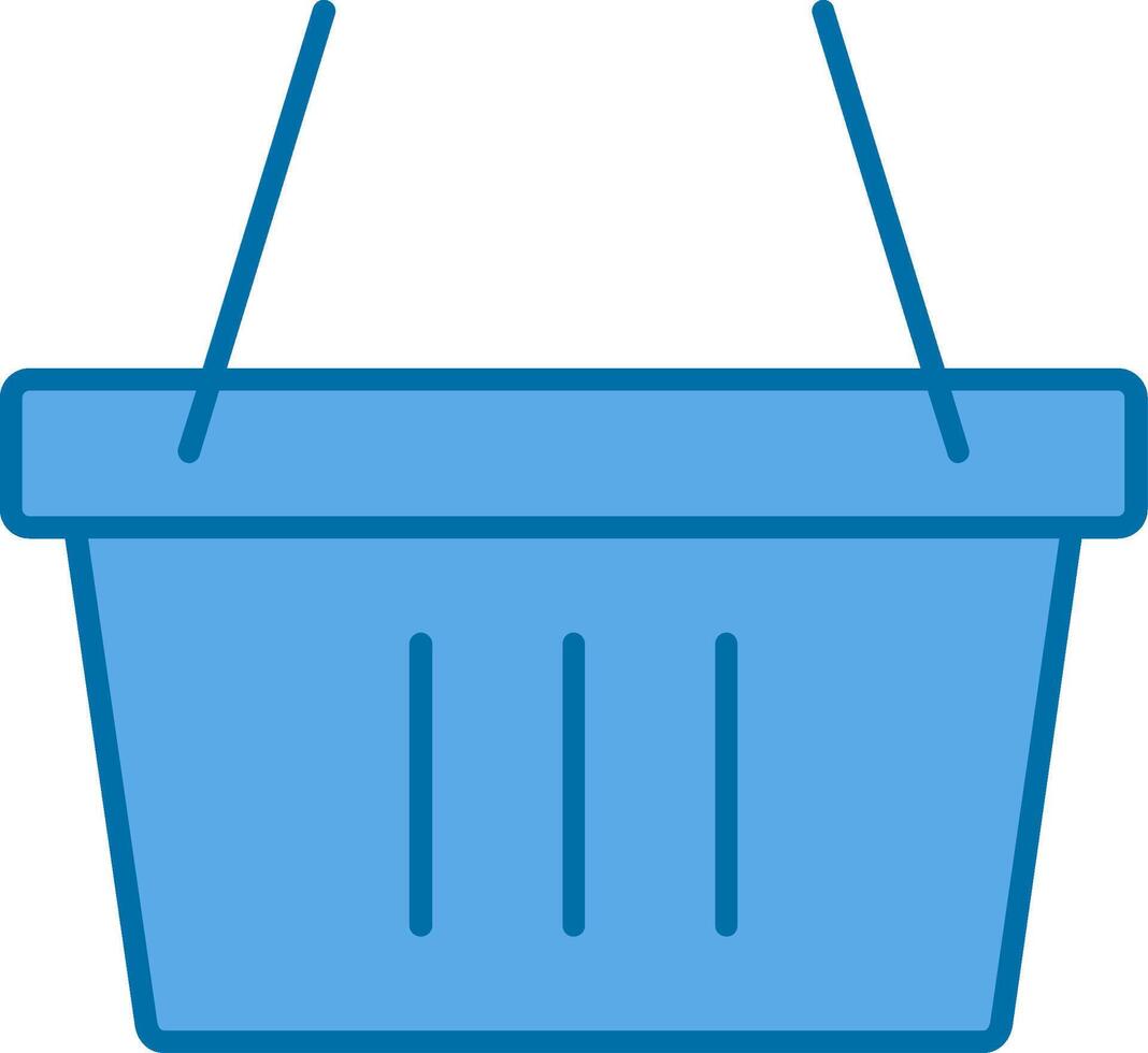 Basket Filled Blue  Icon vector
