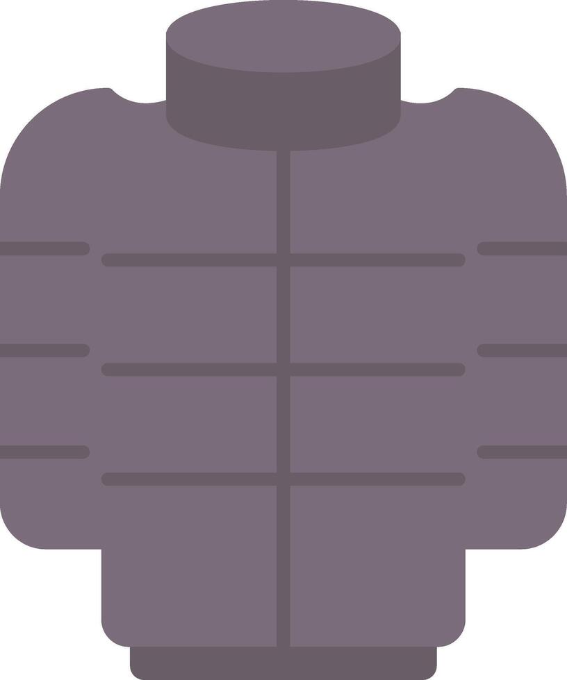 Puffer Coat Flat Gradient  Icon vector
