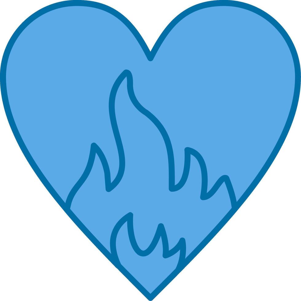 Passion Filled Blue  Icon vector