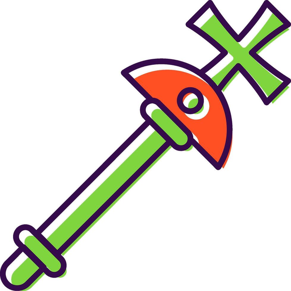 Scepter Filled  Icon vector