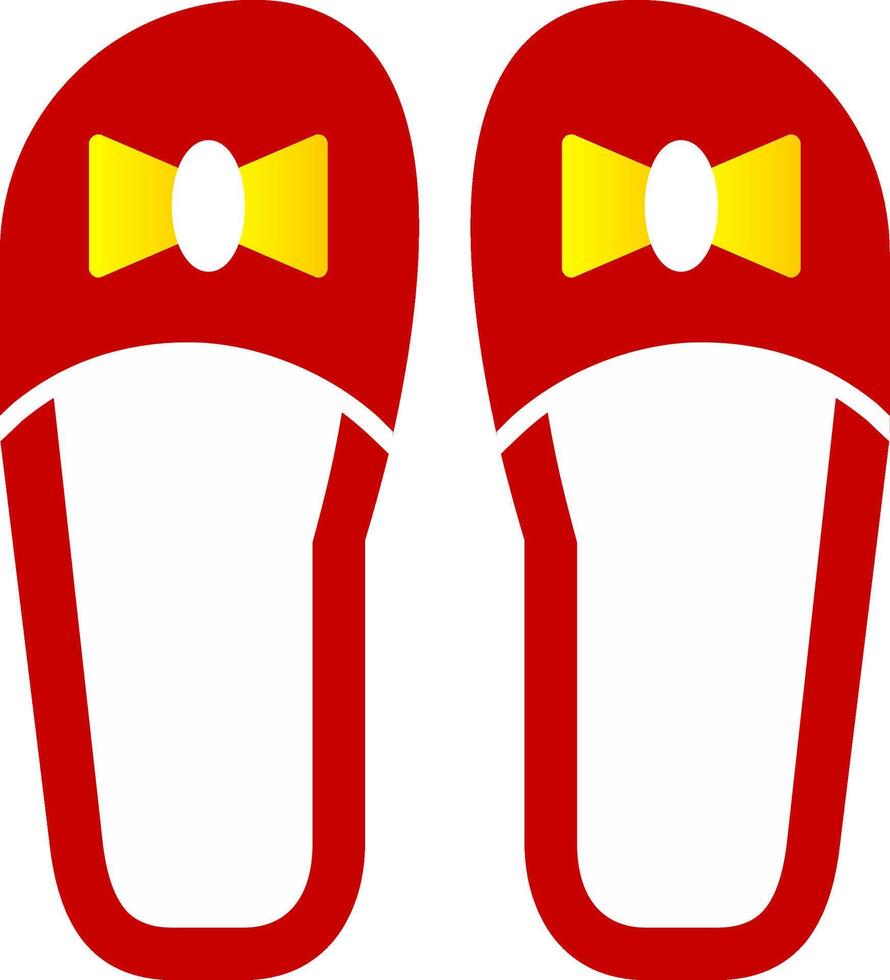 Slippers Flat Gradient  Icon vector