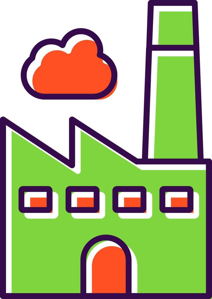 Factory Filled  Icon vector