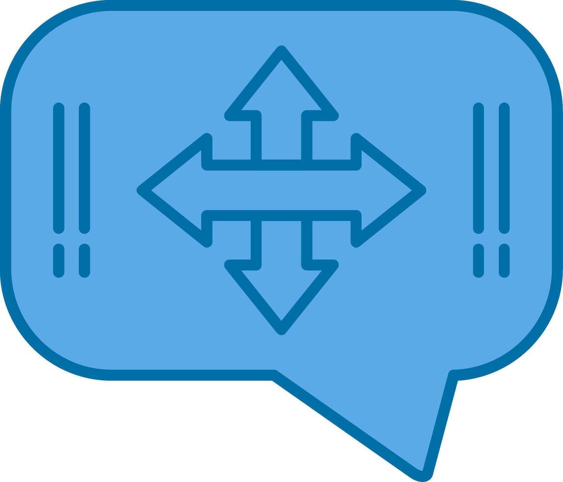 Directional Arrows Filled Blue  Icon vector