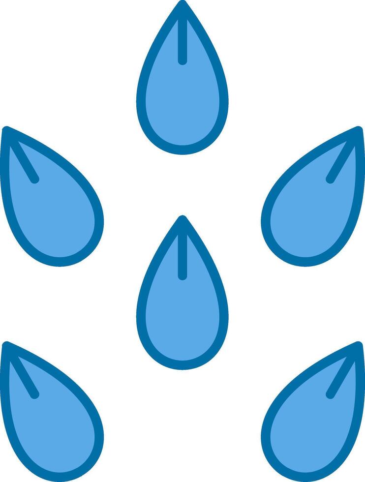 Seeds Filled Blue  Icon vector