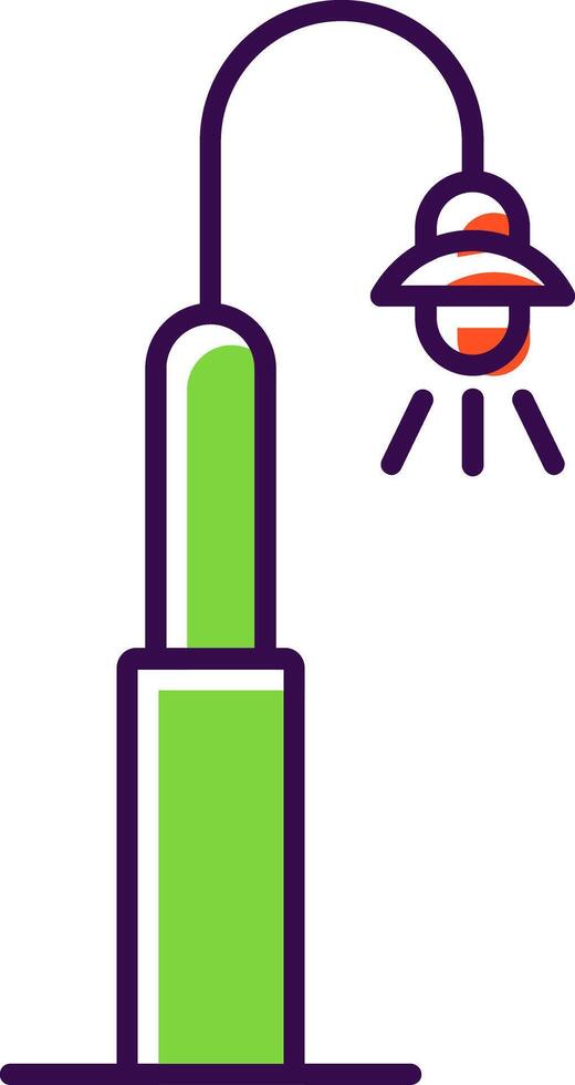 Street Light Filled  Icon vector