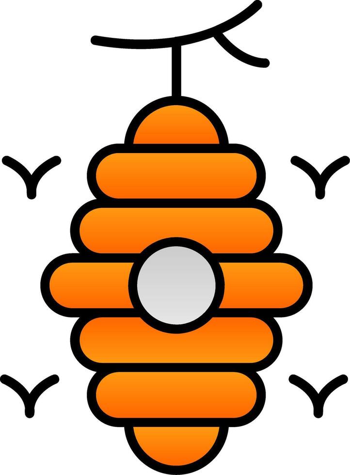 Beehive Line Filled Gradient  Icon vector