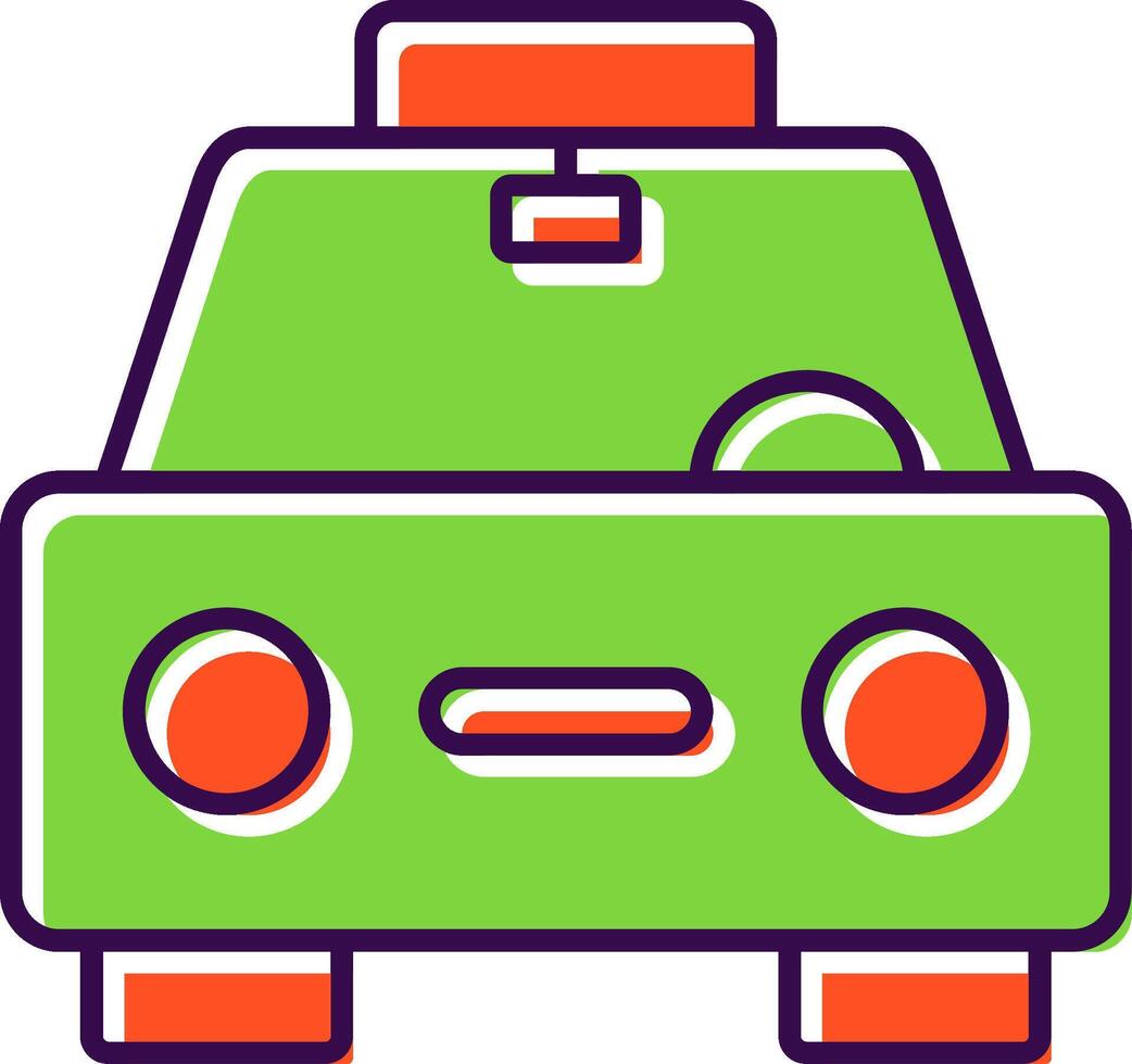 Taxi Filled  Icon vector