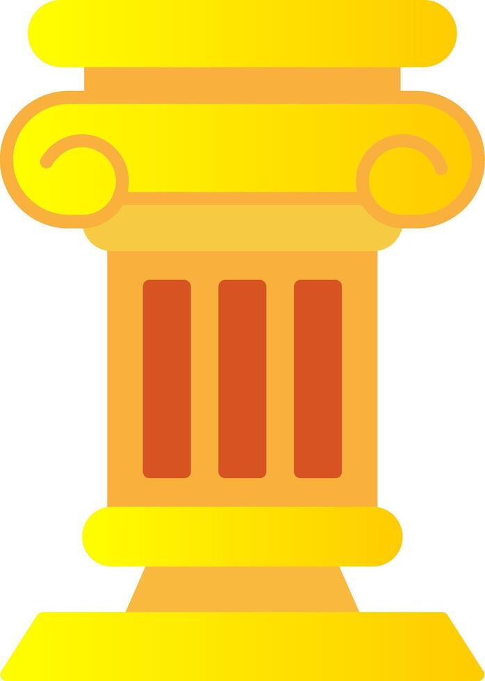 Pillar Flat Gradient  Icon vector