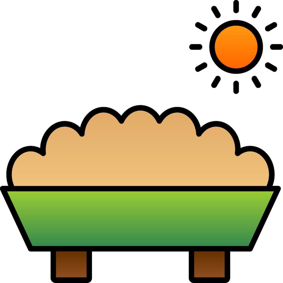 Trough Line Filled Gradient  Icon vector