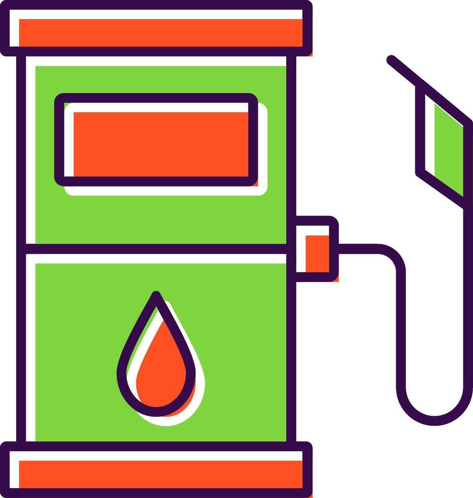 Fuel Station Filled  Icon vector