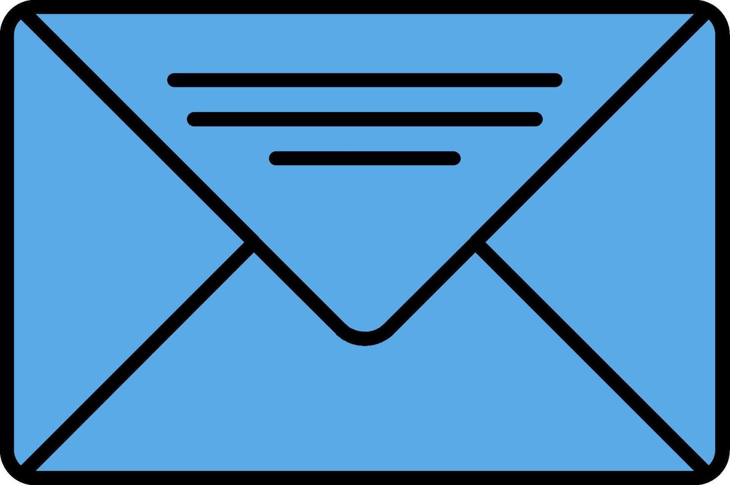 Email Filled Blue  Icon vector