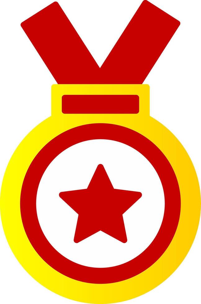 Medal Flat Gradient  Icon vector