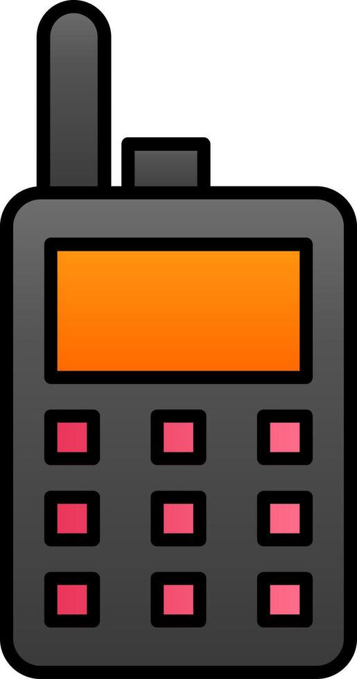 Walkie Talkie Line Filled Gradient  Icon vector