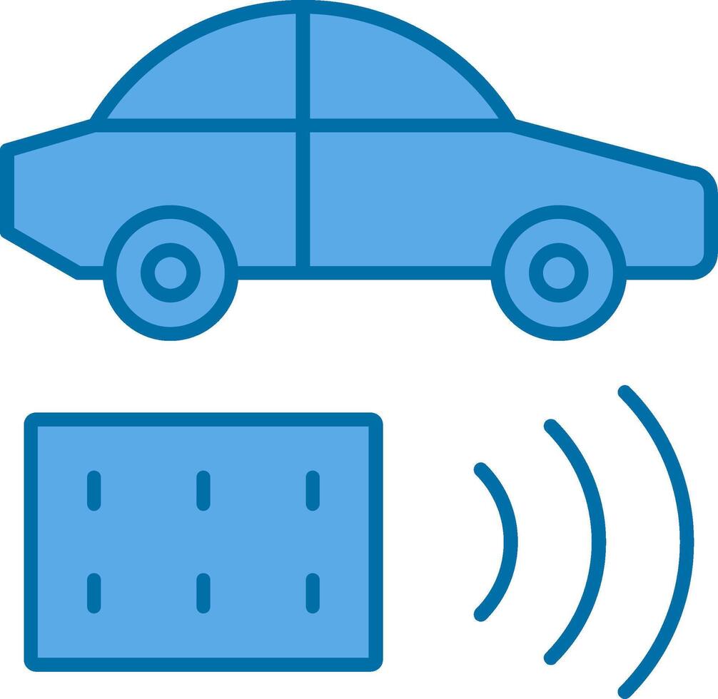 Remote Vehicle Filled Blue  Icon vector