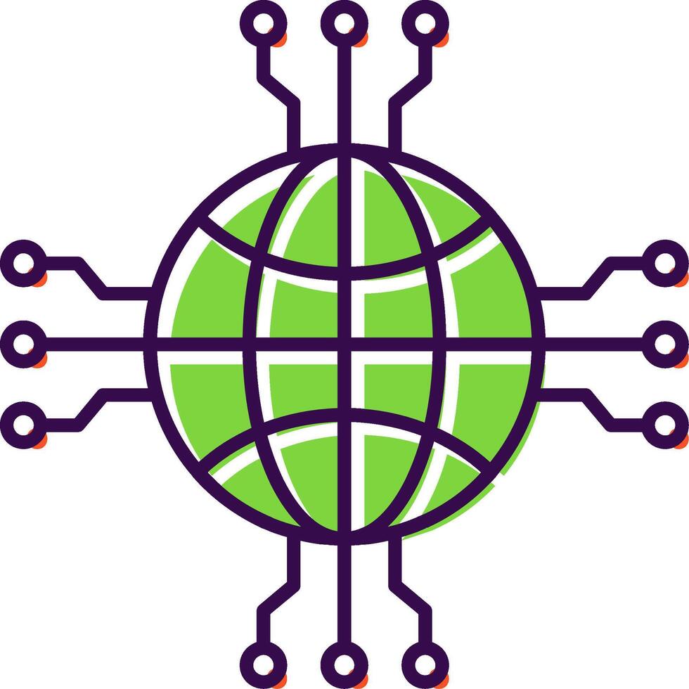 Network Filled  Icon vector