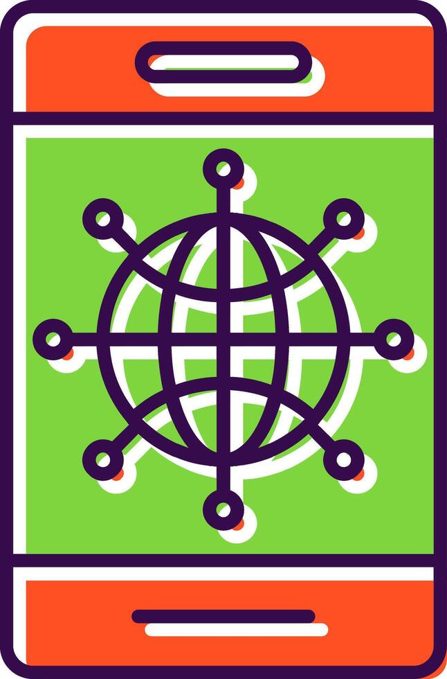 Internet Filled  Icon vector