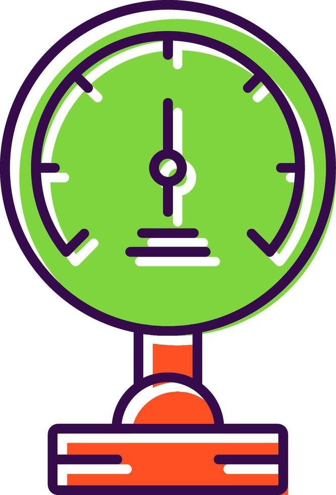 Pressure Meter Filled  Icon vector