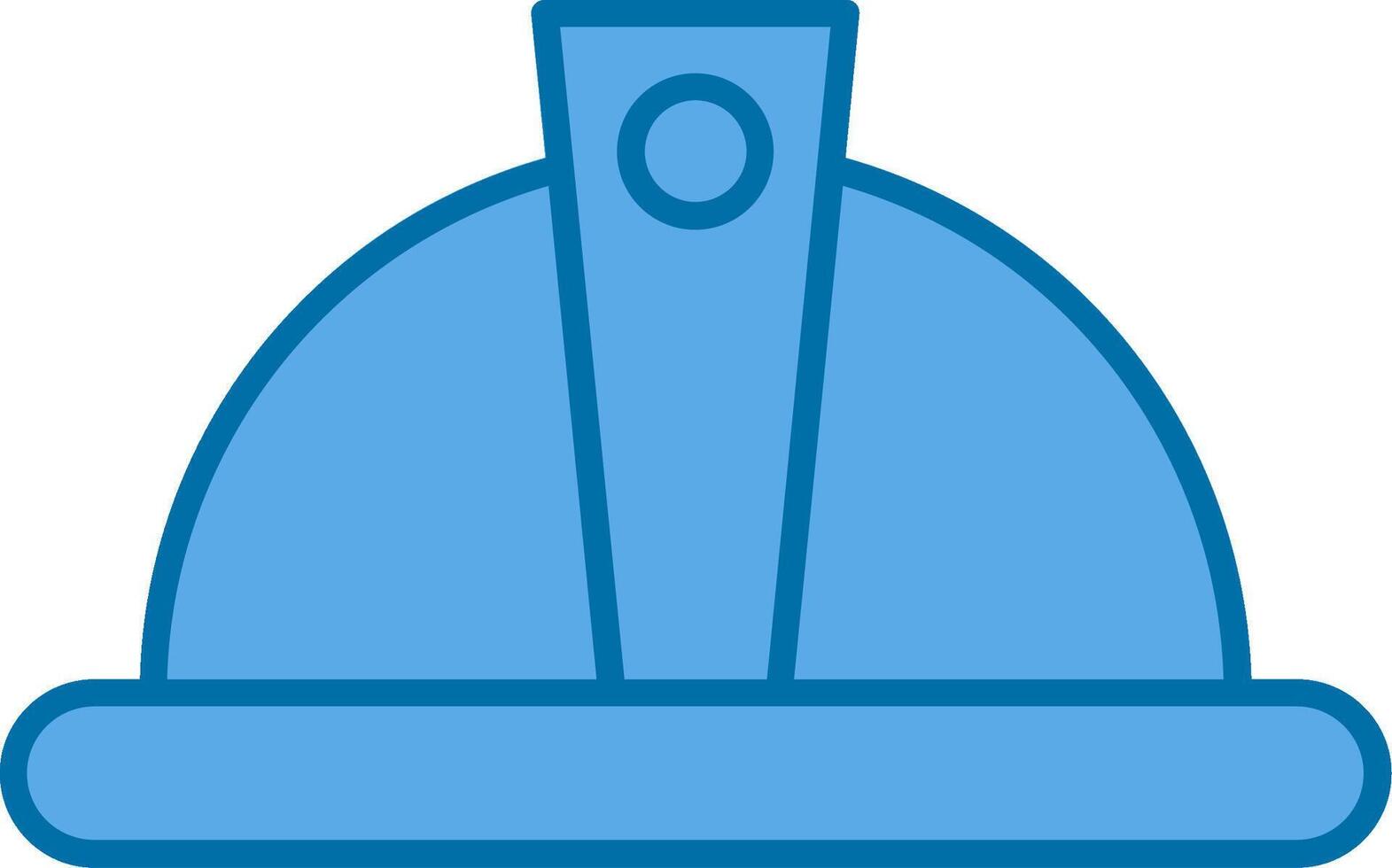 casco lleno azul icono vector