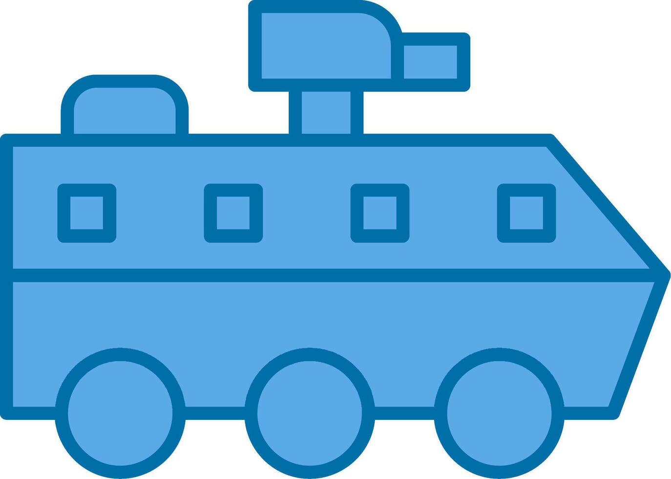 Armoured Van Filled Blue  Icon vector