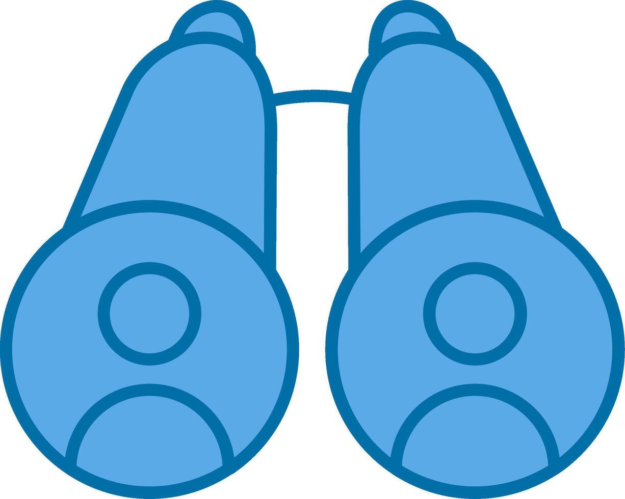 Binoculars Filled Blue  Icon vector