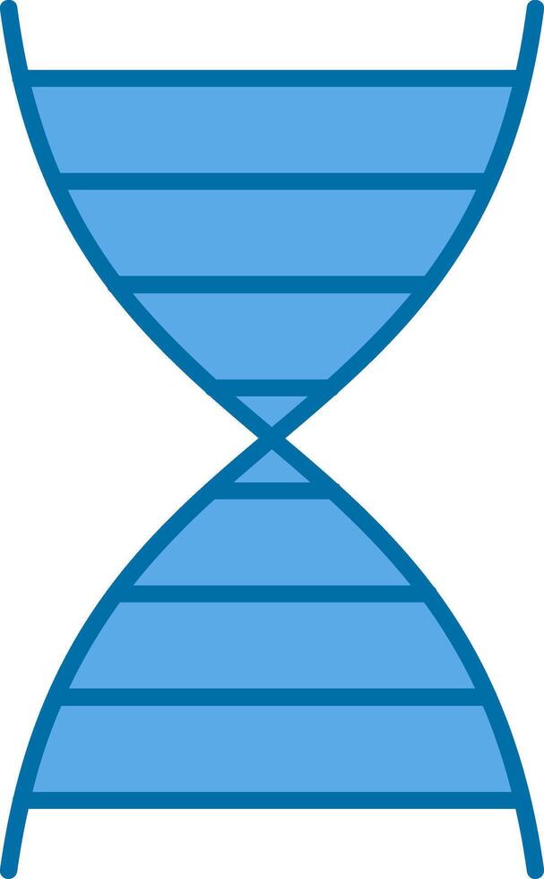 DNA Filled Blue  Icon vector