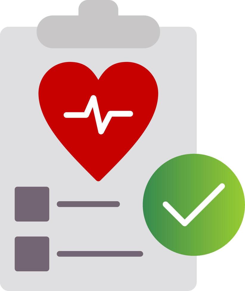 Health Check Flat Gradient  Icon vector