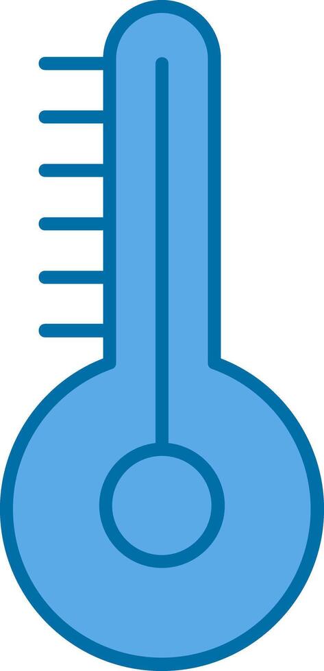 temperatura lleno azul icono vector