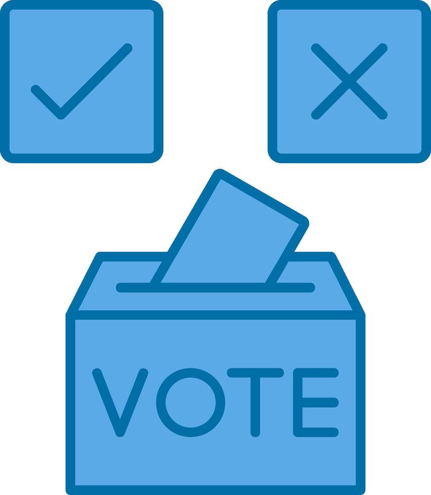 Vote Yes Filled Blue  Icon vector