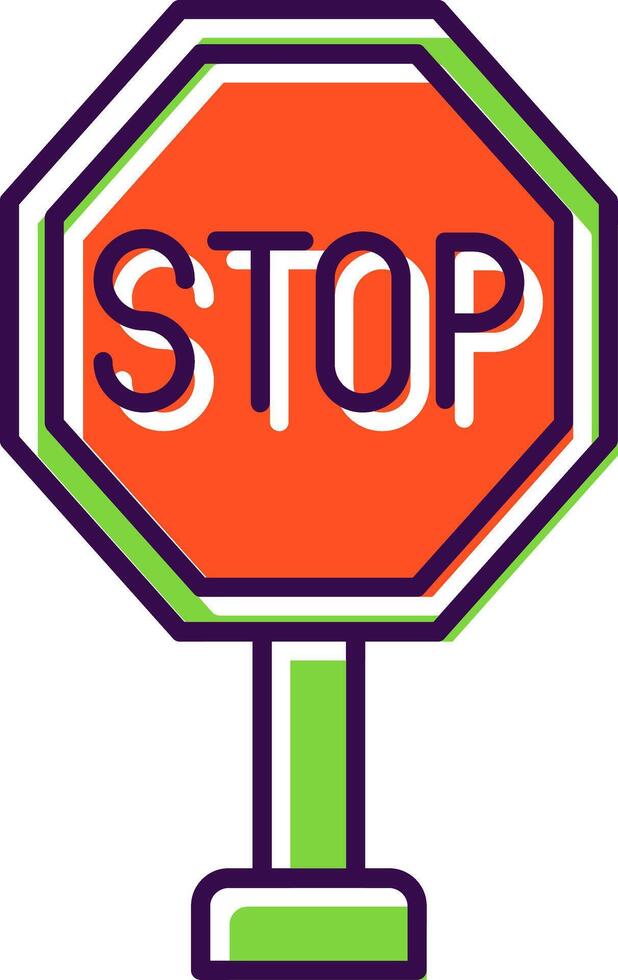 Stop Filled  Icon vector