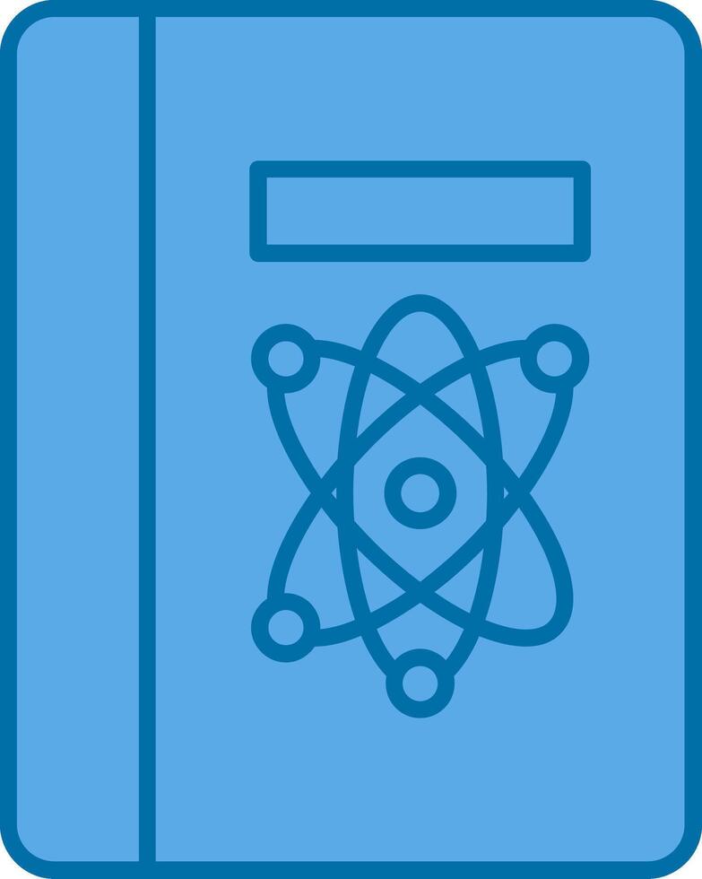 Science Book Filled Blue  Icon vector