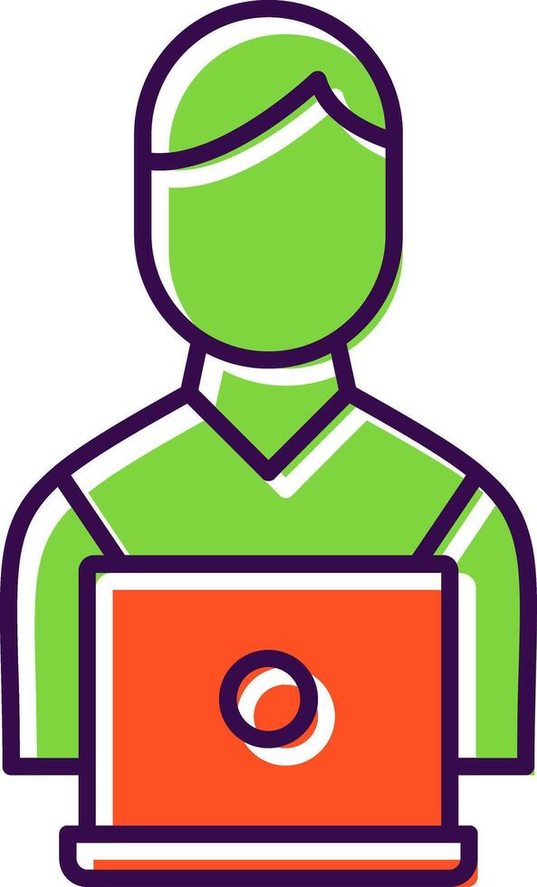 Working Filled  Icon vector