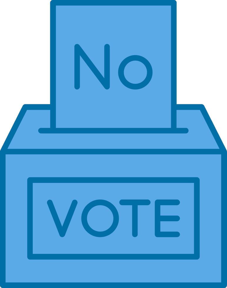 votar No lleno azul icono vector